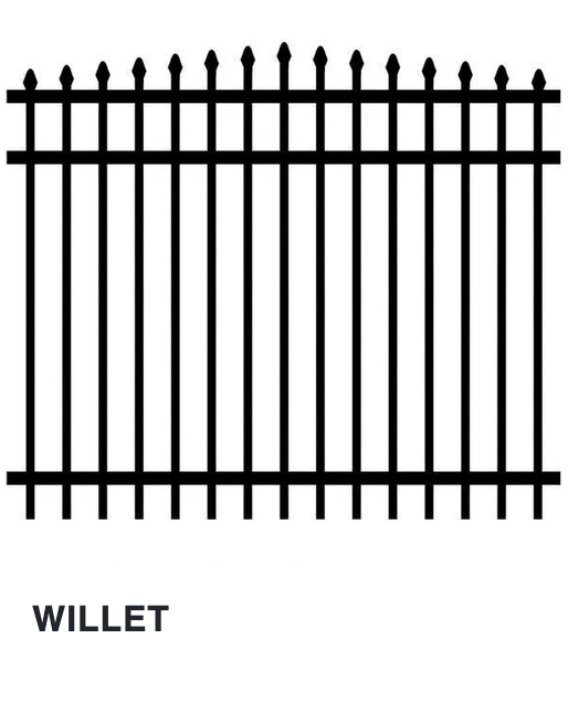 Willet aluminum fence style