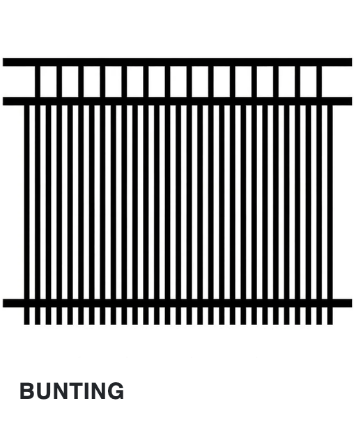 Bunting aluminum fence style