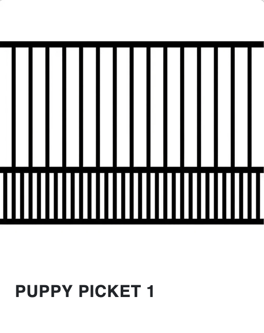 Puppy Picket 1 aluminum fence style