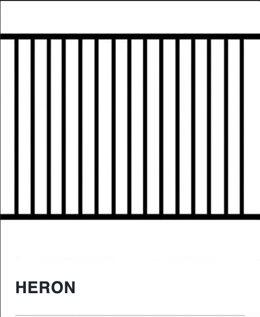 Heron aluminum fence style
