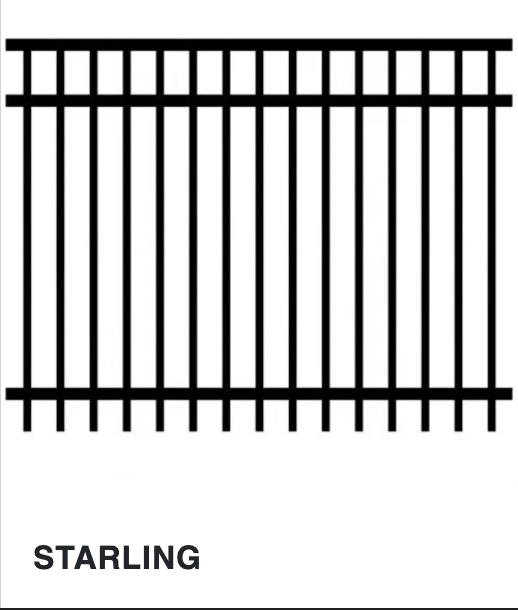 Starling aluminum fence style