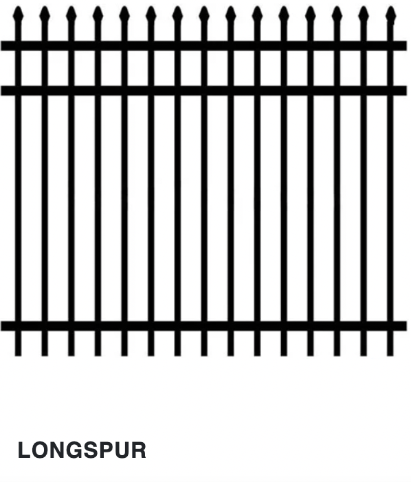 Longspur aluminum fence style